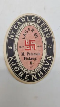 Original Carlsberg øl etikette
