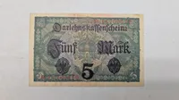 Original tysk 5 Mark fra 1917