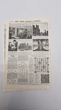 Originalt eks. af “Weekly Edition” 1944 Nedkastet over Danmark WW2