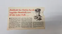Original nedkastet flyveseddel, ww2