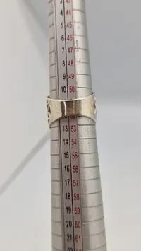 Stor sølvring (sterling) med klar sten st. 52