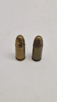 Originale 9 mm eksercerpatroner - PJJ stemplede (Dansk producerede under tysk kommando)