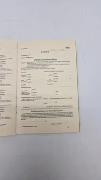 Originalt Zollmerkblatt für die Olympischen Spiele 1936" (Toldnotat for De Olympiske Lege 1936),