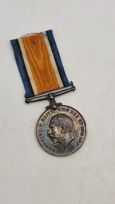 Originalt britisk krigsmedalje (British War Medal) - navngiven