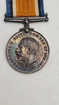 Originalt britisk krigsmedalje (British War Medal) - navngiven