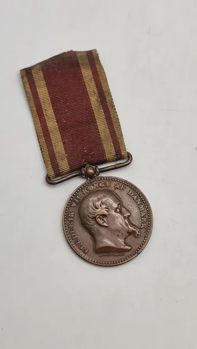 Original dansk krigsdeltager medalje 1848-50