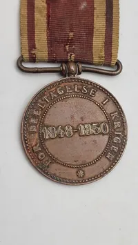 Original dansk krigsdeltager medalje 1848-50