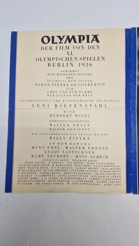 Originalt tysk olympiade blad 1936