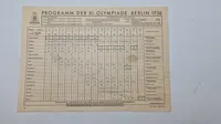 Originalt olympiade program fra 1936
