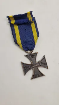 Originalt Braunschweigisches Kriegsverdienstkreuz fra Første Verdenskrig.