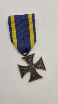 Originalt Braunschweigisches Kriegsverdienstkreuz fra Første Verdenskrig.