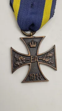 Originalt Braunschweigisches Kriegsverdienstkreuz fra Første Verdenskrig.