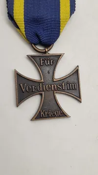 Originalt Braunschweigisches Kriegsverdienstkreuz fra Første Verdenskrig.
