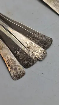 Samling 1800 tals Provins sølv - vægt på sidste billede