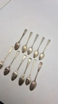 Samling 1800 tals provins sølv - vægt på sidste billede