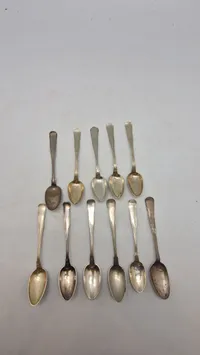 Samling 1800 tals provins sølv - vægt på sidste billede