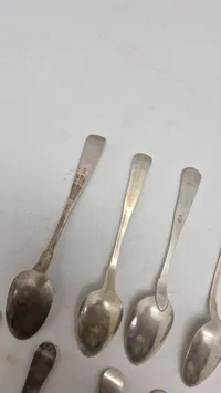 Samling 1800 tals provins sølv - vægt på sidste billede