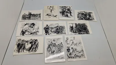 Samling polske billeder med kz motiver, ww2