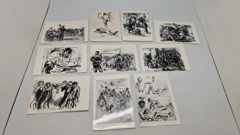 Samling polske billeder med kz motiver, ww2