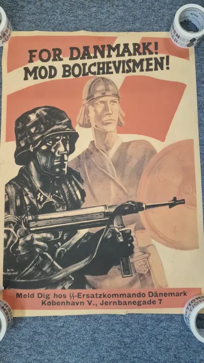 Frikorps Danmark hverveplakat - genoptryk