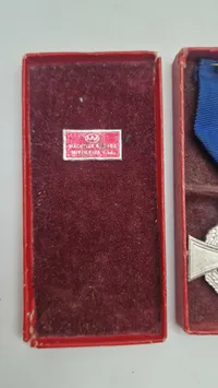 WW2 Tysk Treudienst 25 års medalje i æske. Original