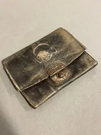 Original Tysk SS soldater pung, med aftryk af dødninge hoved