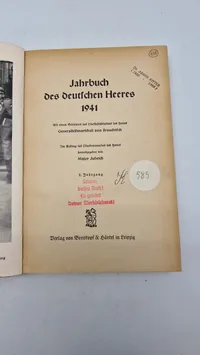 Original Jahrbuch des deutschen Heeres