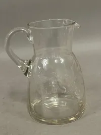 Original Mundblæst kande optisk stribet