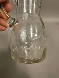 Original Mundblæst kande optisk stribet