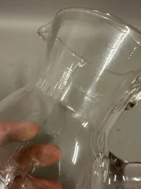 Original Mundblæst kande optisk stribet
