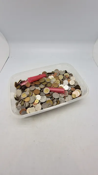 Stor samling mønter