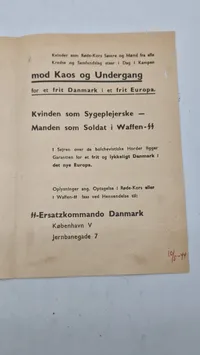Original dansk hvervefolder til Waffen-SS