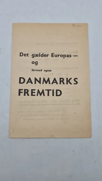 Original dansk hvervefolder til Waffen-SS