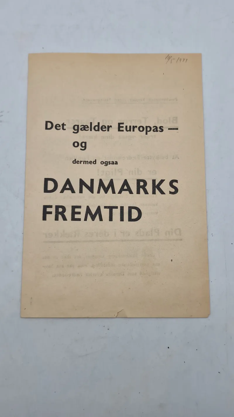 Original dansk hvervefolder til Waffen-SS