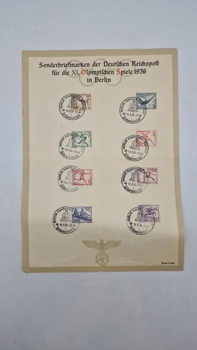 Originale olympiade brevmærker, 1936