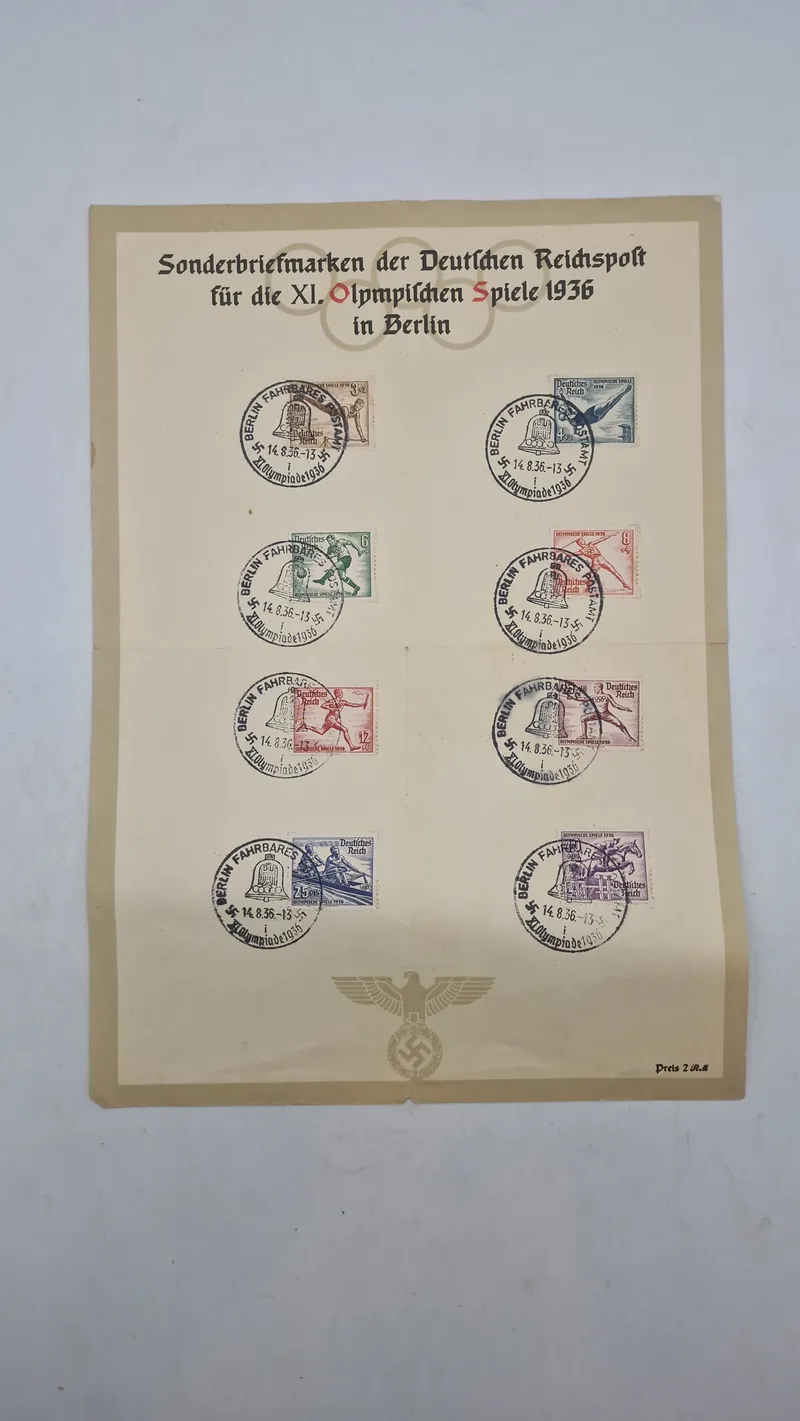 Originale olympiade brevmærker, 1936