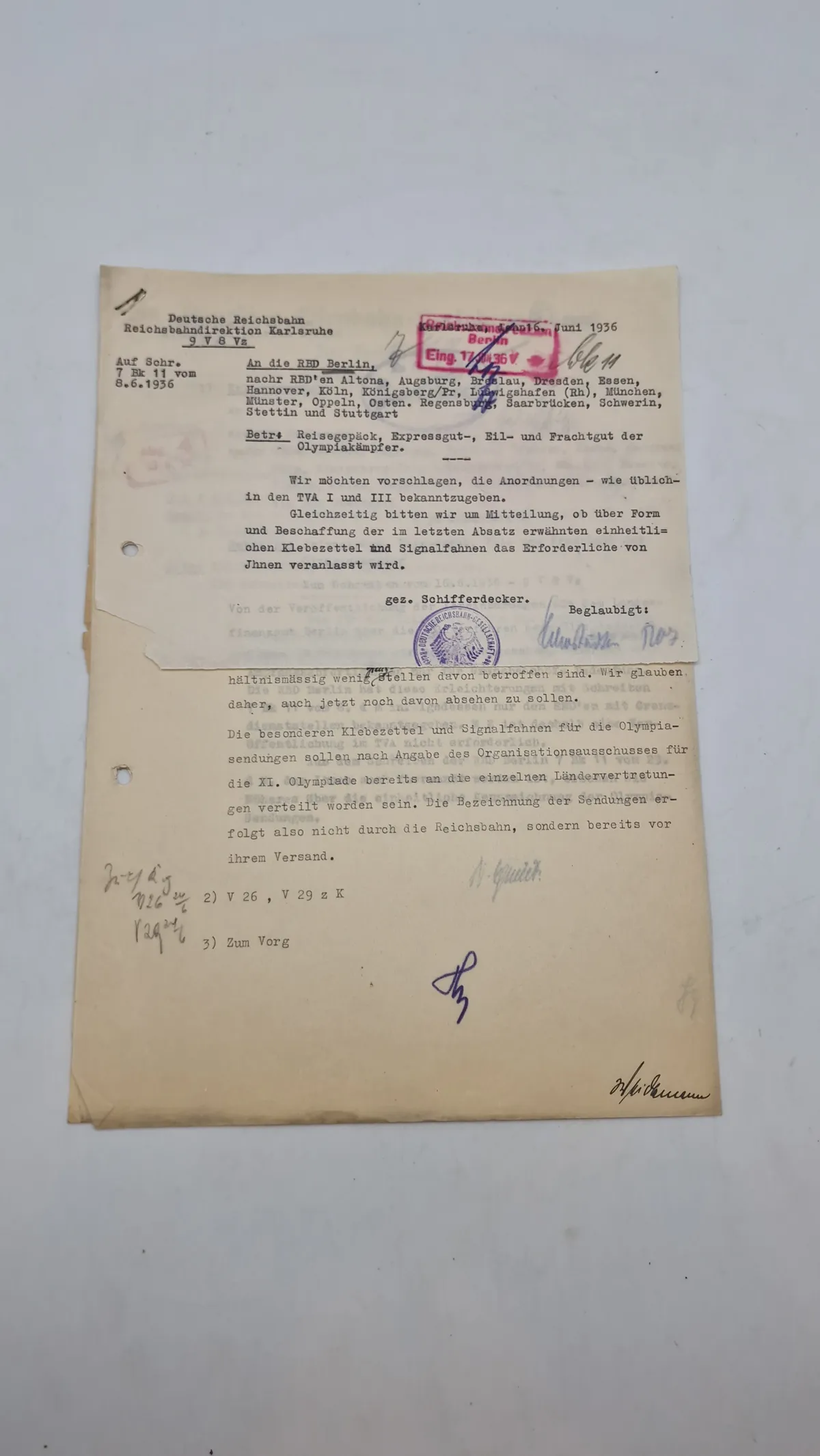 Originalt lot Deutsches Reichbahn