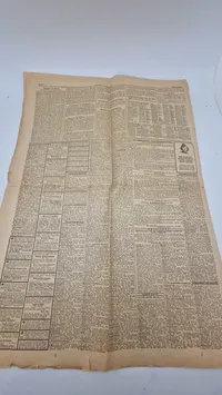 Originalt eks. af "Hamburger Fremdenblatt" fra 1943