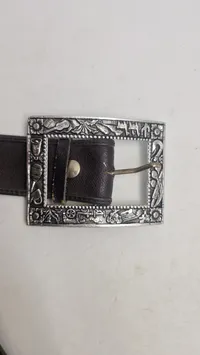Originalt Vintage Argentina Gaucho Leather belt - prydet med mønter og pynt