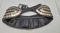 Originalt Vintage Argentina Gaucho Leather belt - prydet med mønter og pynt