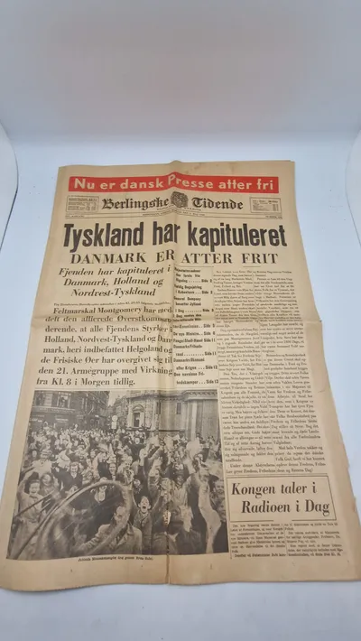 Original dansk befrielses avis fra maj 1945