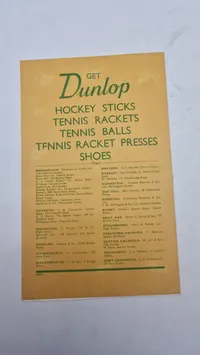 Originalt officielt program for en international hockeykamp mellem England og Tyskland, der blev spillet lørdag den 28. marts 1936 på Warwickshire County Cricket Ground.