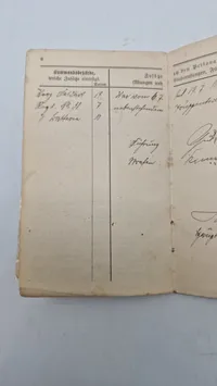 Originalt tysk ww1 militær pas