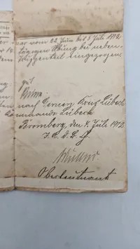 Originalt tysk ww1 militær pas