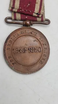 Original 1848-50 krigsdeltager medalje
