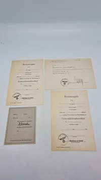 Samling ww2 urkunder mm - Efterkrigs