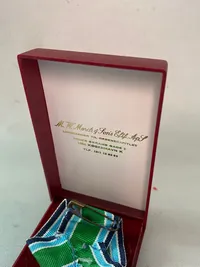Original HJV medalje af sterlingsølv for 25 års tjeneste med tilhørende æske