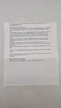Original gummipakning fra WW2  “Flyvende Fæstning” med historie skudt ned på Lolland