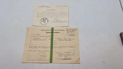 Original passerseddel oksbøl WW2 for Tysk feltpoliti