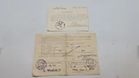 Original passerseddel oksbøl WW2 for Tysk feltpoliti